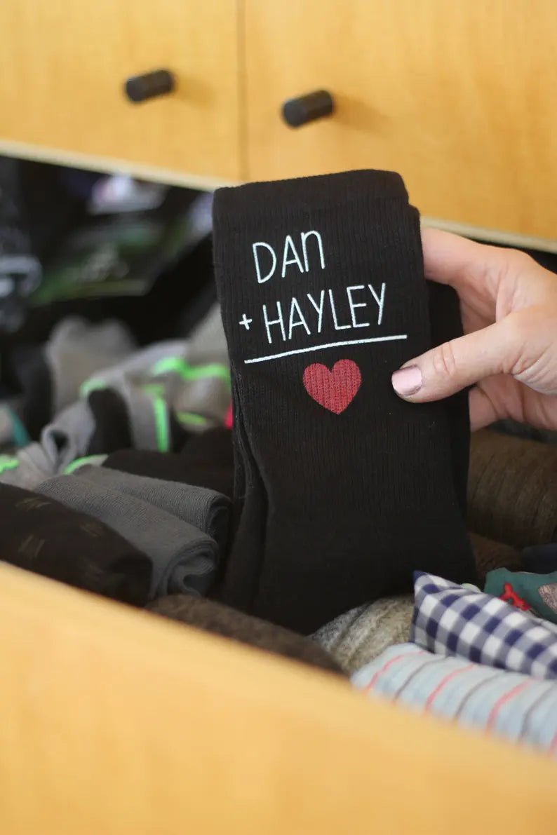 Mens Personalized Valentines Day Socks