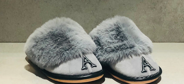 Limited Edition Grey Personalized Slip-on Slippers