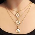 Load image into Gallery viewer, Shell Letter Necklace
