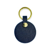 Navy Circle Keychain