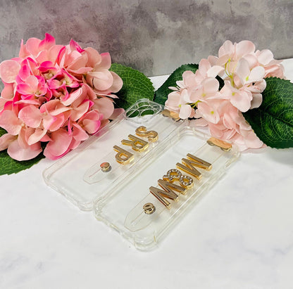 Transparent Large Letter Strap Case