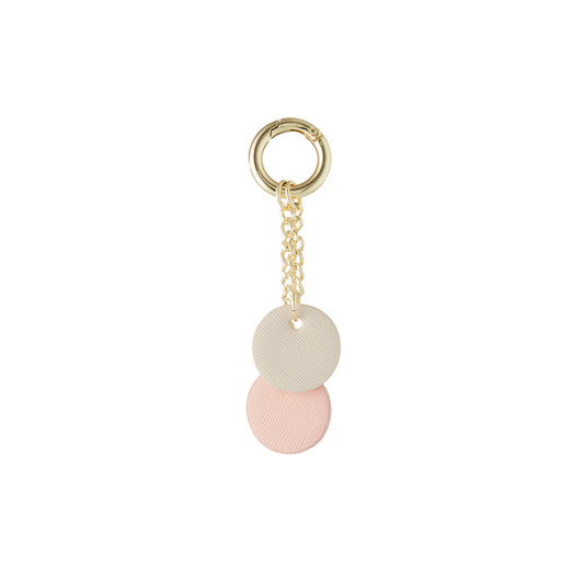 Pink/Nude Twin Circular Keychain