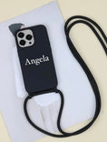 Load image into Gallery viewer, Black iPhone Crossbody phone case
