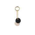 Load image into Gallery viewer, Nude/ Black Twin Circular Keychain
