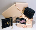 Load image into Gallery viewer, Large Black Personalized Saffiano Makeup Box
