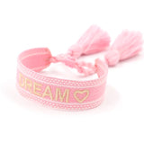 Personalized Woven Bracelet - Pink