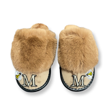 Bee-You Personalized Brown Slippers