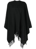 Load image into Gallery viewer, Black Personalized Tassel Poncho
