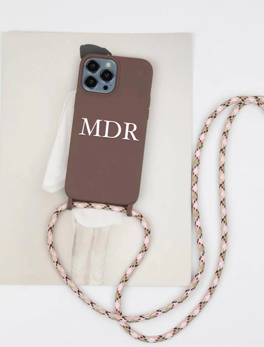 Light Mauve iPhone Crossbody phone case