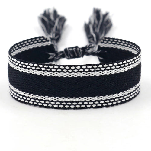 Personalized Woven Bracelet - Black