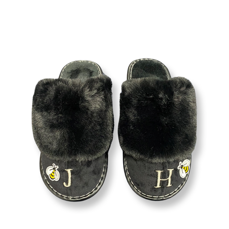 Limited Edition Crystal Collection Tan Personalized Slip-on Slippers