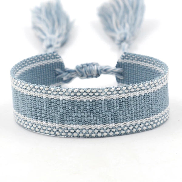 Personalized Woven Bracelet - Blue