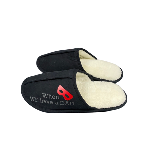 Men's Limited Edition Black Father's Day Slippers ( HERO )