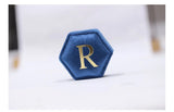 Royal Blue Personalized Single Slot Ring Box