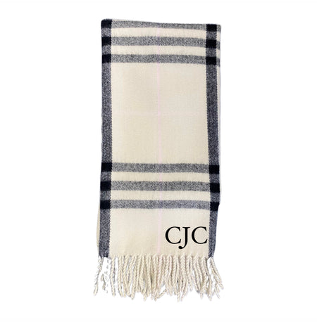 Winter Double Sided Cashmere blend Pashmina -Nude