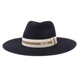 Black Personalized Wide Brim Sun Hat