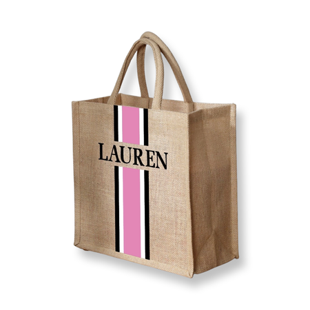 pcd. Personalized Neon Transparent Tote - Pink