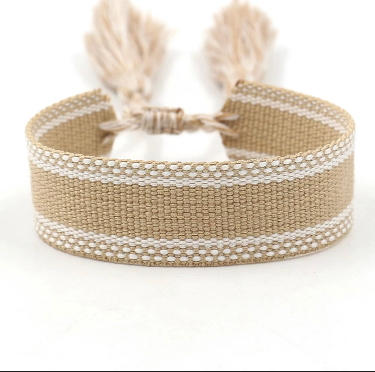 Personalized Woven Bracelet Natural