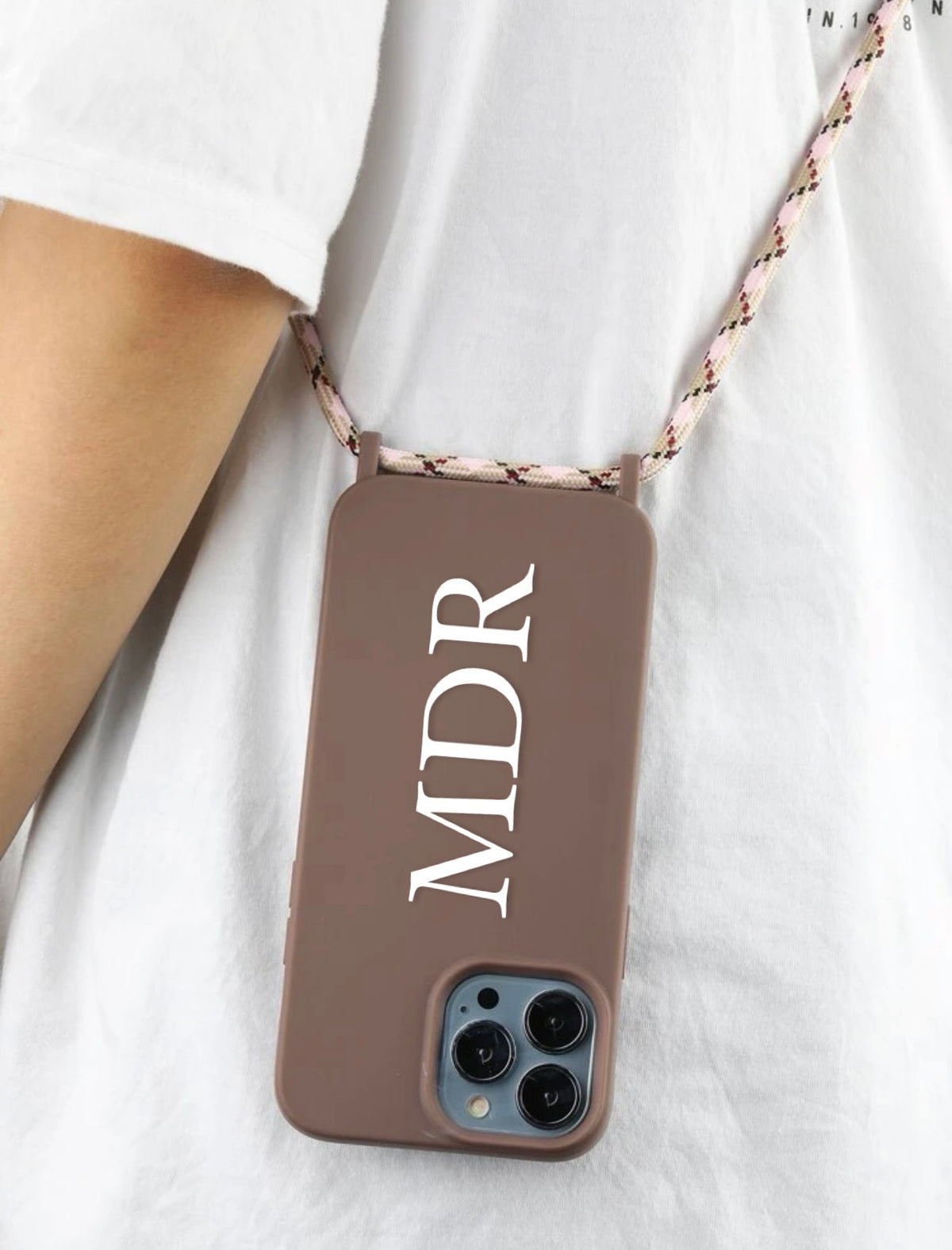 Light Mauve iPhone Crossbody phone case