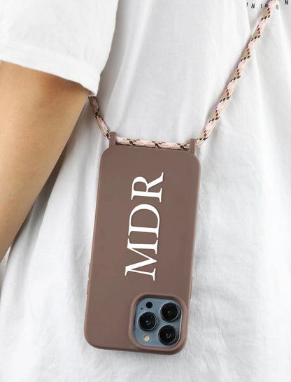 Light Mauve iPhone Crossbody phone case