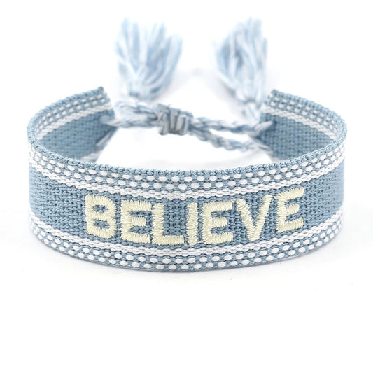 Personalized Woven Bracelet - Blue