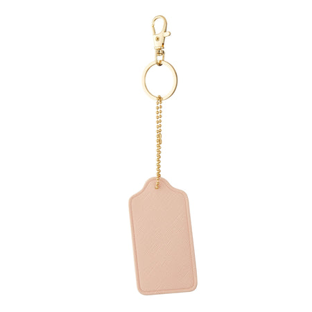 Pink Double Round Circular Bag Charm/ Keychain