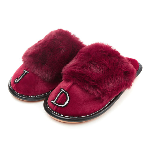 Limited Edition Maroon Personalized Slip-on Slippers