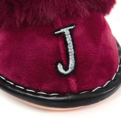 Limited Edition Maroon Personalized Slip-on Slippers