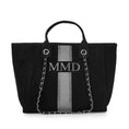 Load image into Gallery viewer, pcd. Striped Canvas Tote Bag - Black
