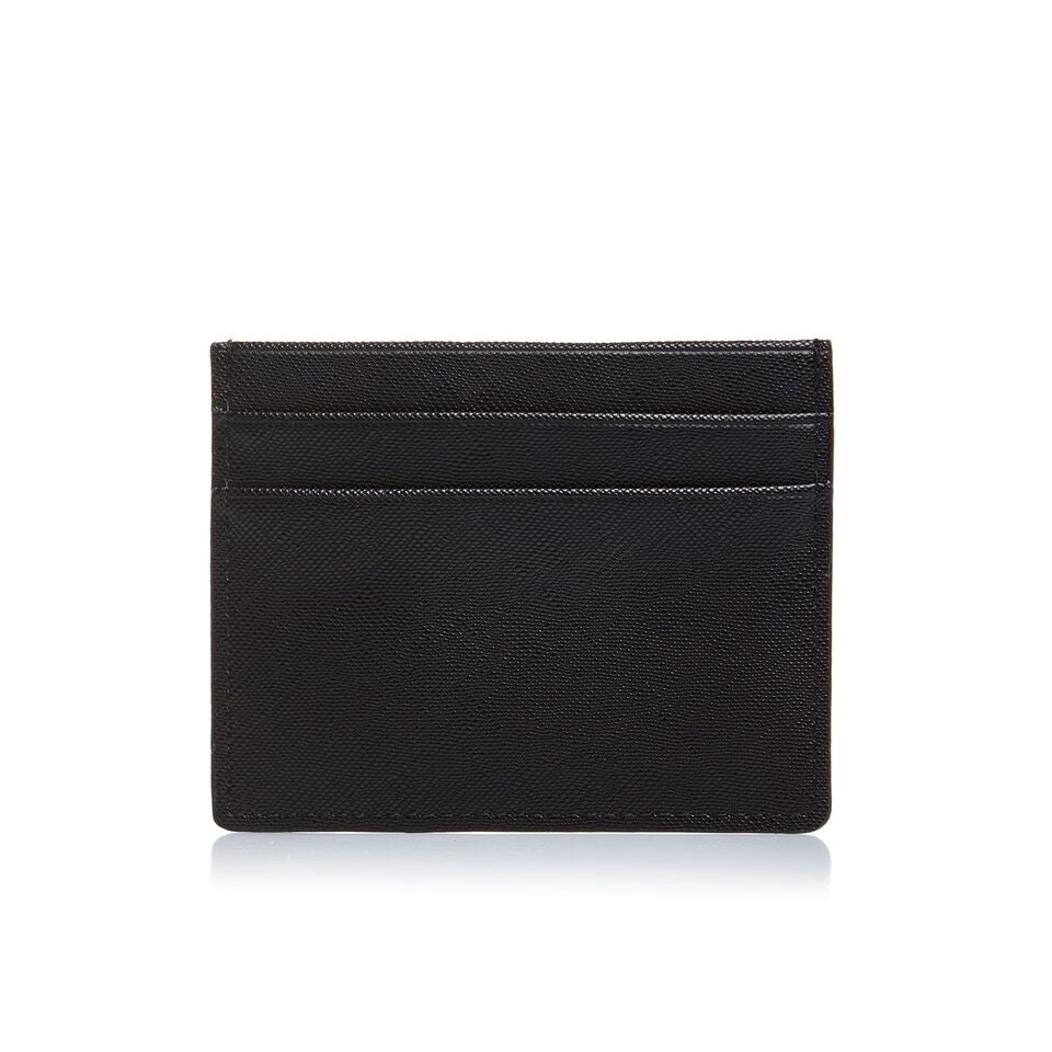 Personalized Black Leather Cardholder