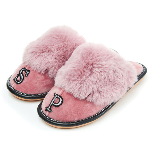 Pink Personalized Ladies fluffy Slipper