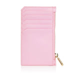 Bright Pink Card Holder with zipper