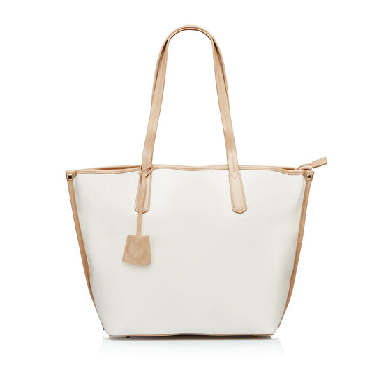 Vanilla with nude Trim Large Tote