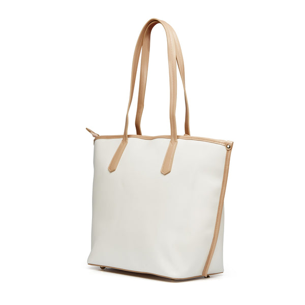Vanilla with nude Trim Large Tote