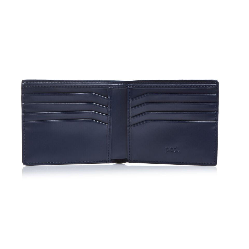 Men's Saffiano Bifold Navy Wallet